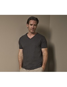 T-8006-Fashion V-Neck Sof Tee 2